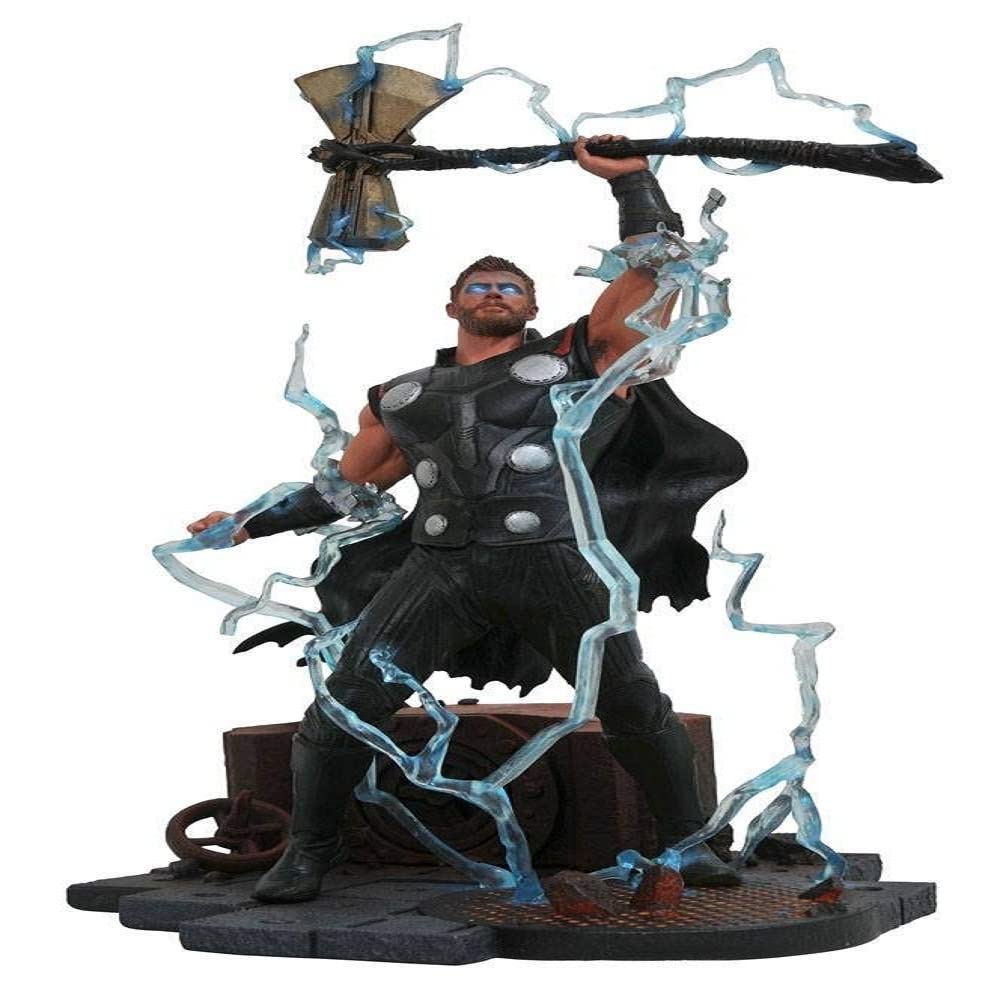 DIAMOND SELECT TOYS Marvel Gallery Thor PVC Diorama Figure, Standard Size, Black, Model APR182164