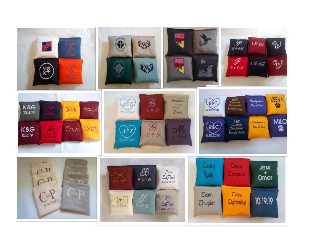 Embroidered Custom Cornhole Bags Personalized