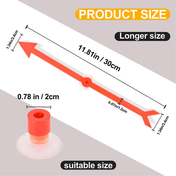 Vxyaaz Large Size Arrow Spinner,Red Arrow Spinner with Suction Cup,Clear Spinners for Classroom(2PCS)