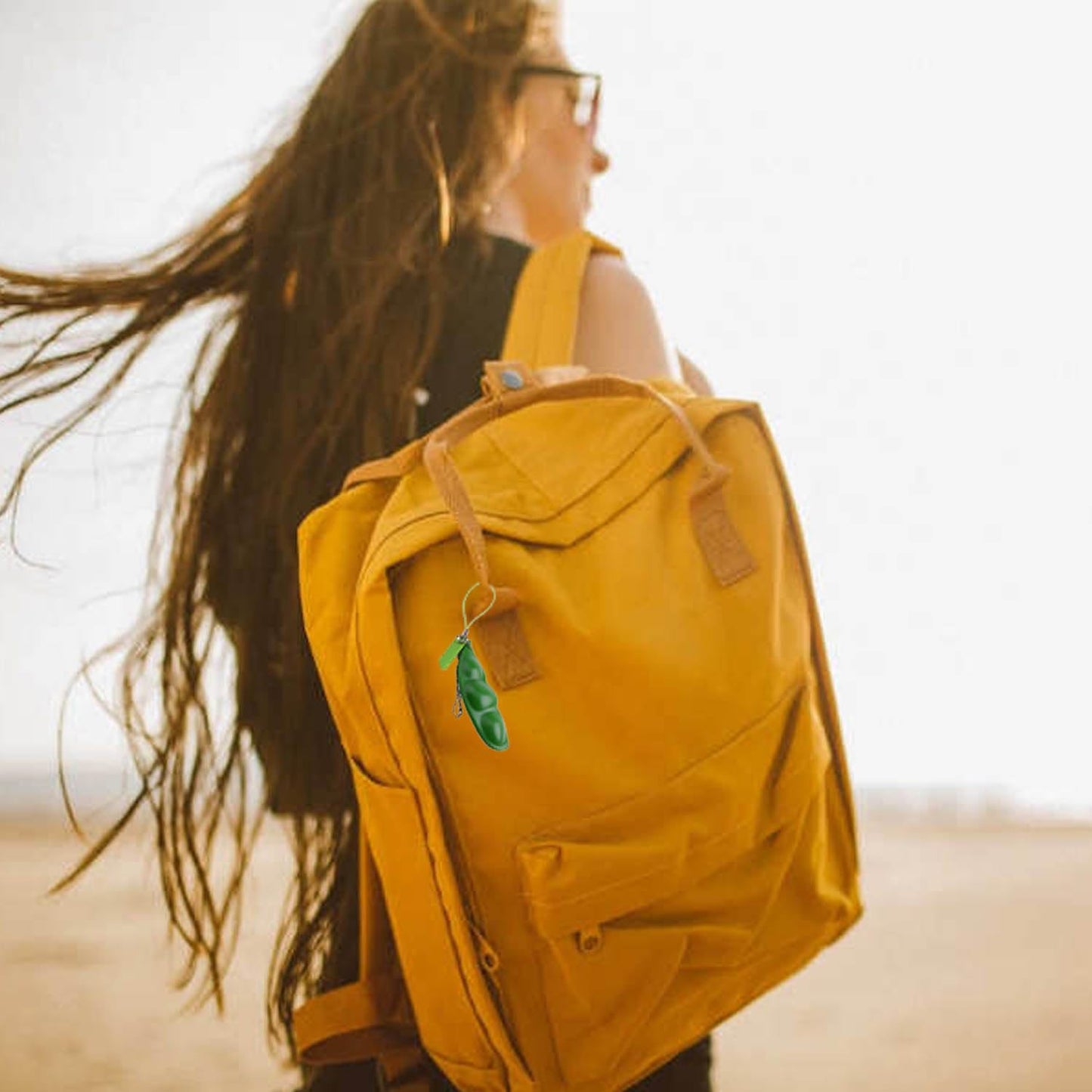 10 Pieces Extrution Beans Fidget Toy Stress Relief Fidget Toys Funny Squishy Edamame Soy Beans Pea Popper Keychain Keyring