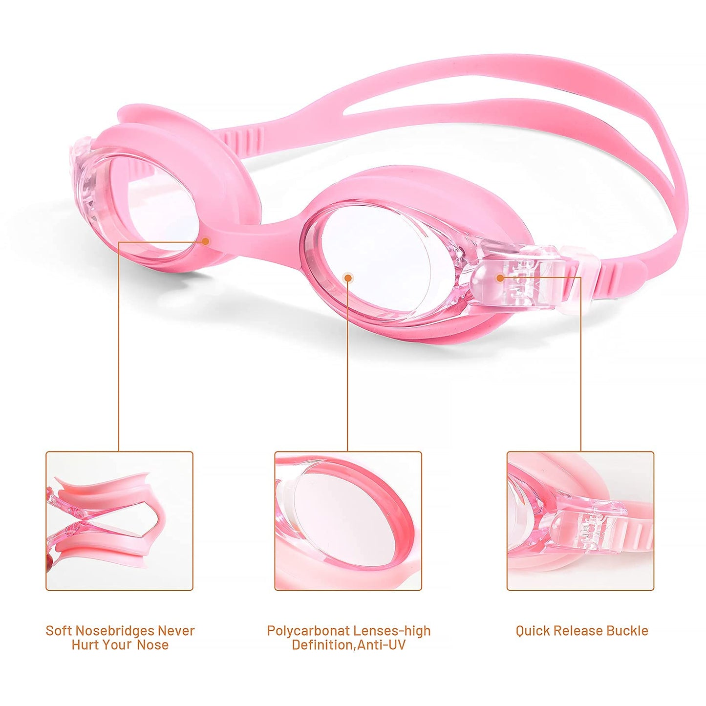 Arm Floaties For Kids,4 Pack Swim Trainer Floaties And Kid'S Swimming Goggles With Anti-Fog And Anti-Uv,Pvc Arm Floaties Inflata