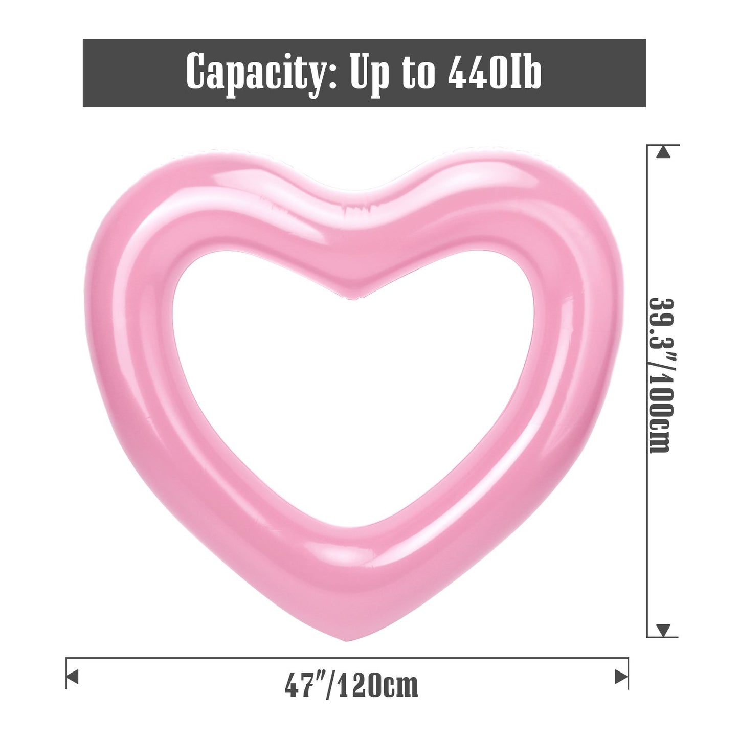 Moko Inflatable Pool Floats For Adults, Clearance Bachelorette Party Decorations Heart Shaped Swim Ring Summer Swimming Tube Water Fun Beach Wedding Pool Toys Swimming Circle, Rose Gold