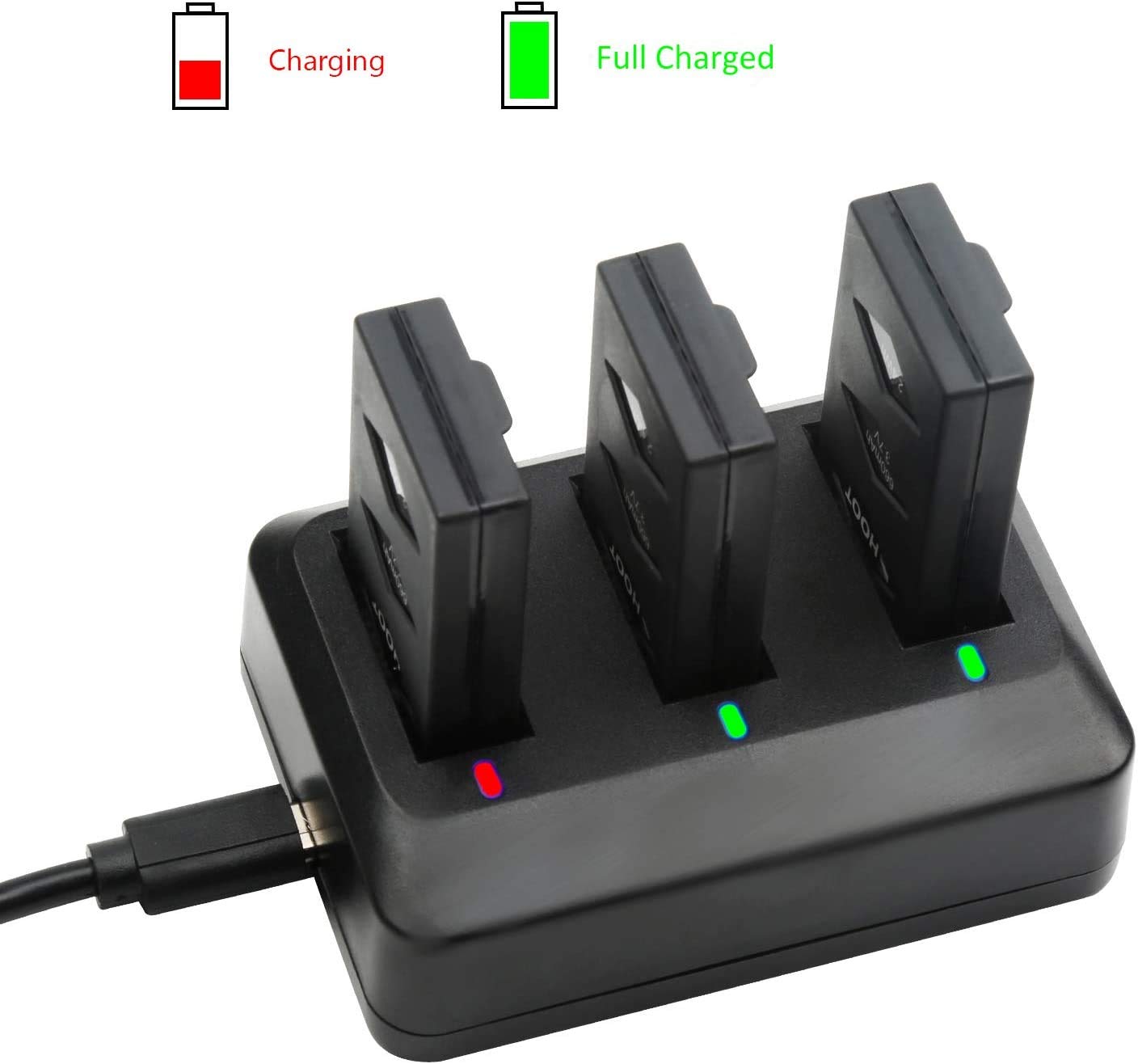 SHOOT 3 Pack Battery 660mAh 3.7V Charger Kit for Parrot MiniDrone Jumping Sumo,The Win Robotics,Swing,Mambo,Parrot Mini Drone Ro