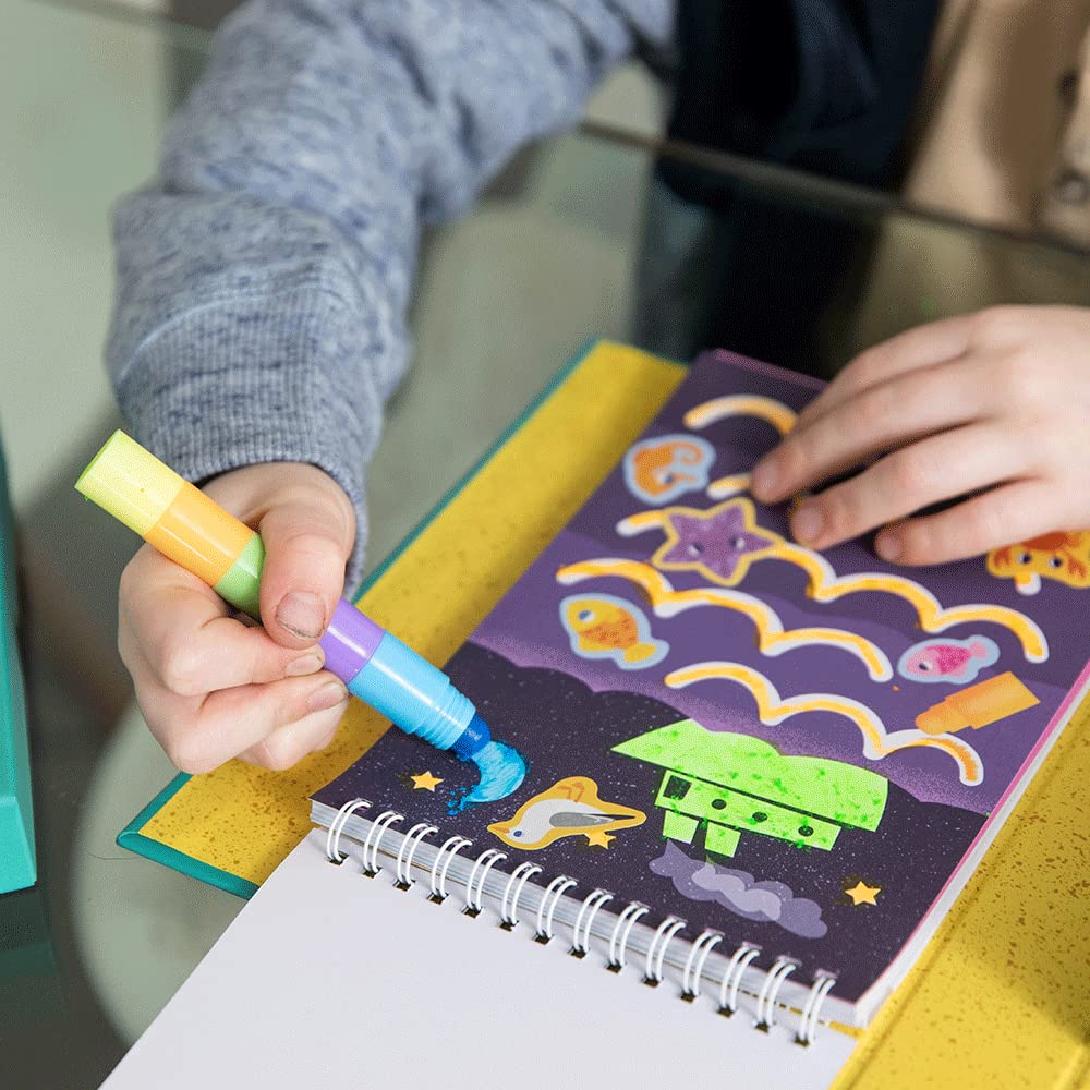 Tiger Tribe Coloring Set - Beach - Take Along Travel Art Kit - All Supplies Included - Easy Clean Up And Storage - Ages 3+ - 60640
