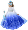 Aolliya Princess Costume For Girls Ice Snow Queen Princess Dress Up For Halloween Cosplay Birthday Party