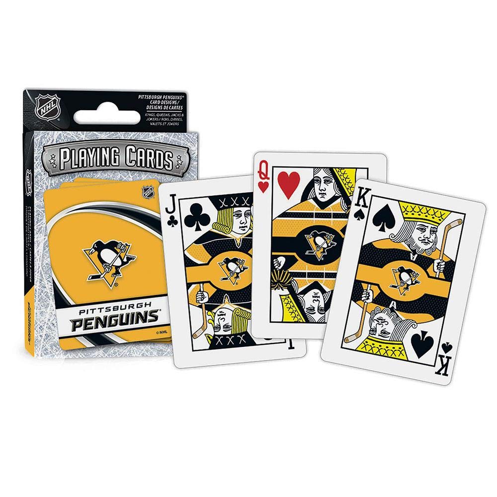 MasterPieces Family Games - NHL Pittsburgh Penguins Playing Cards - Officially Licensed Playing Card Deck for Adults, Kids, and