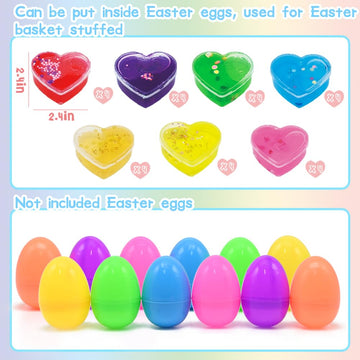 WODMAZ 28 Pack Slime Party Favors, Heart Shaped Slime Kit for Kids Valentine Exchange Gift, Stress Relief Fidget Toys, Goodie Ba