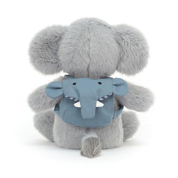 Jellycat Backpack Elephant Stuffed Animal, 8.5 inches - Elephant Plush Toy - Classic Children's Gift