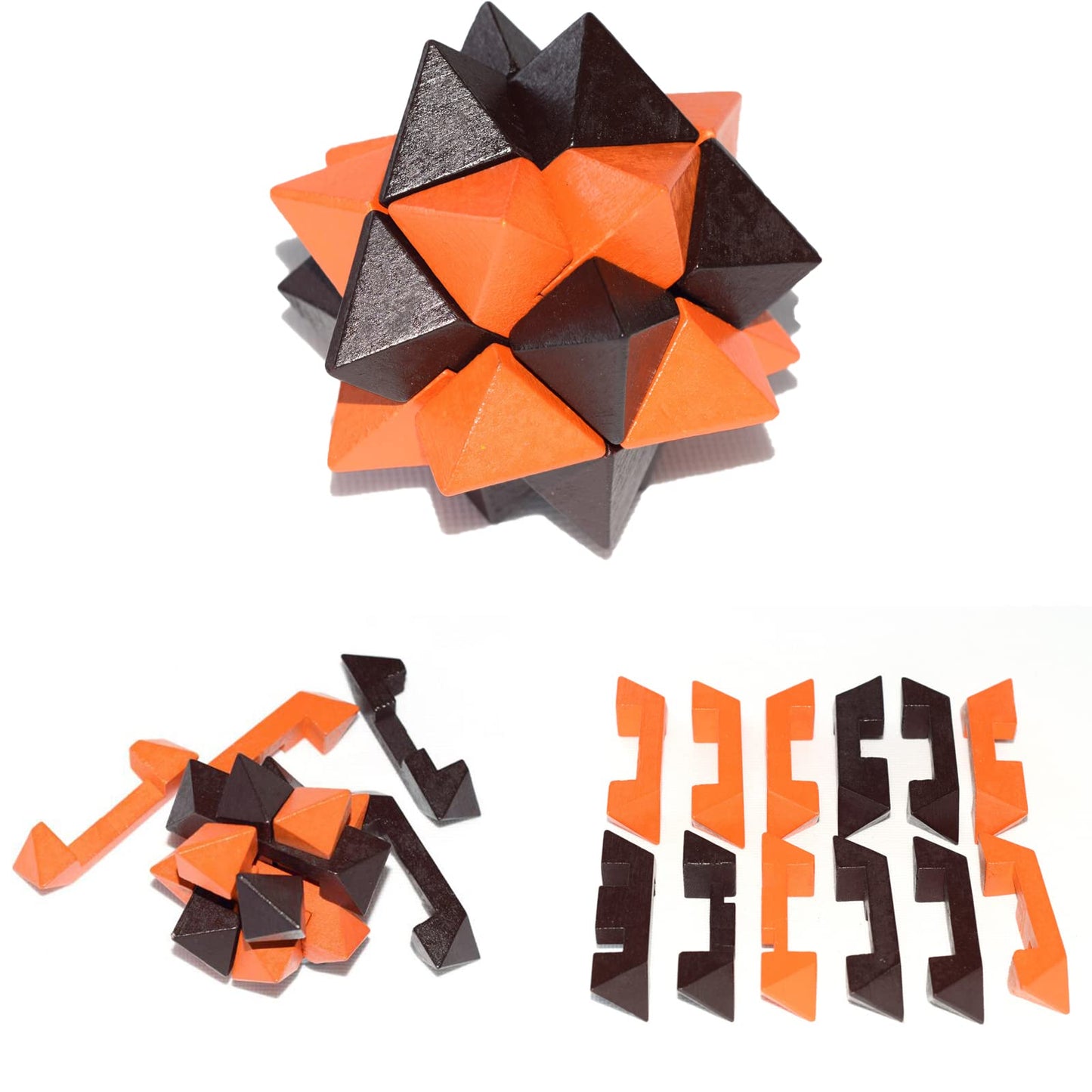 18 Pack Wooden Brain Teaser Puzzles Wooden Burr Puzzles Brain Teaser Puzzle With Gift Packing Box Magic Puzzle Games Toys For Kids And Adults By Ahyuan (Classical Wood)