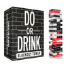 Do or Drink Blackout Tower Drinking Game - mature-themed Party Game with 54 Blocks and Challenges - Fun Drunk Game for Game Night - Great Gift for Pregames Bachelorettes Couples and More