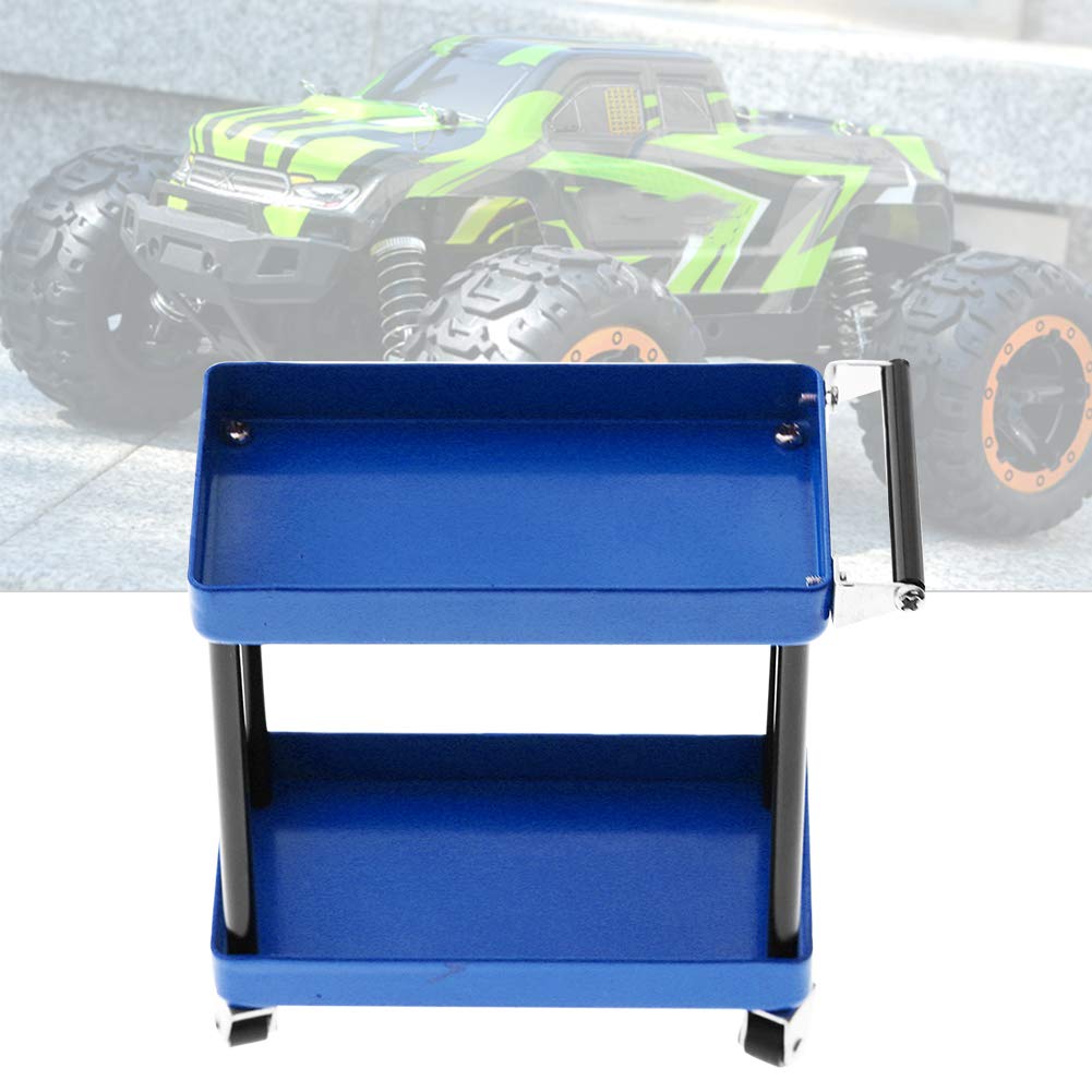 VGEBY Tools Trolley Kit, 2 Tier Tools Storage Trolley Mobile Workshop Garage Repair RC Accessories for 1/8 1/10 1/12 1/16 Scale