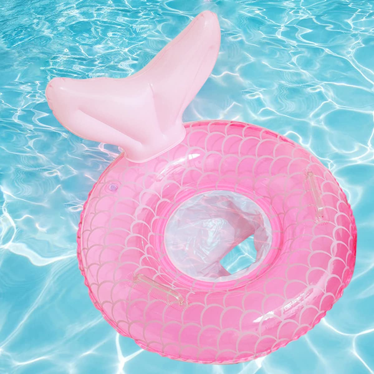Baby Swimming Float,Inflatable Baby Swim Ring With Seat For Infant/Toddler 6-48 Months,Children Waist Float Ring(Pink)