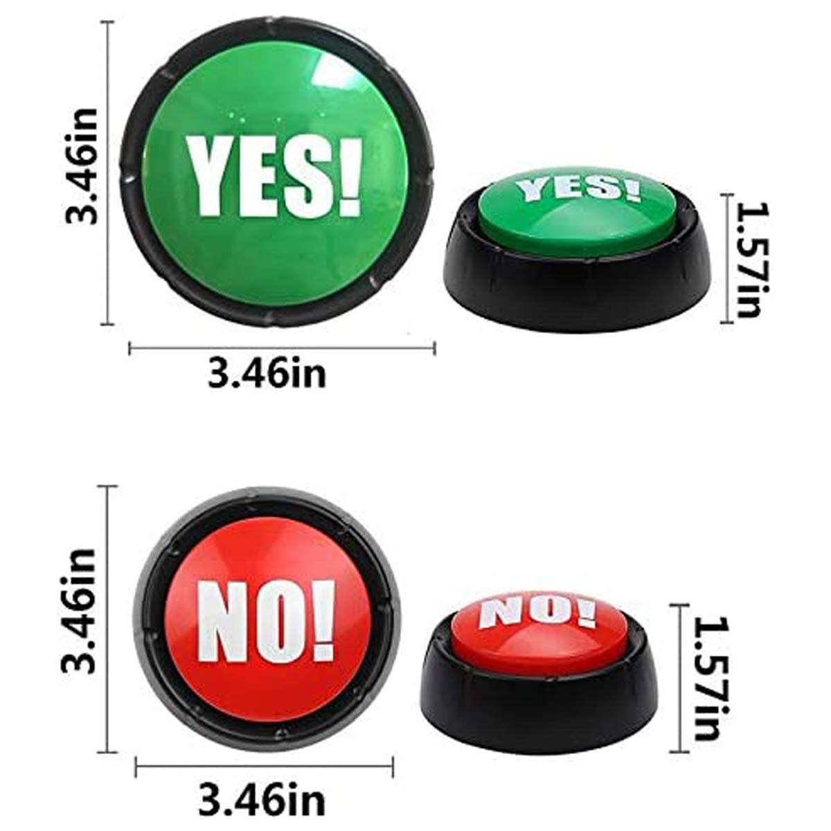 Jialitfun Yes No Button, No Button With Sound Yes Button For Desk Party Games Tools Holiday Supplies