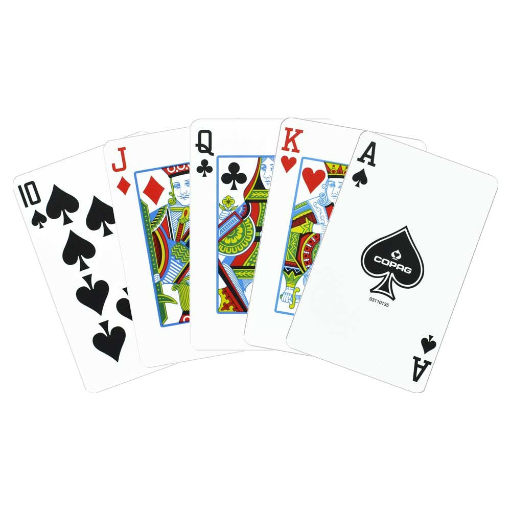 Copag 1546 Design 100% Plastic Playing Cards, Bridge Size (Narrow) Red/Blue (Standard Index, 6 Sets)