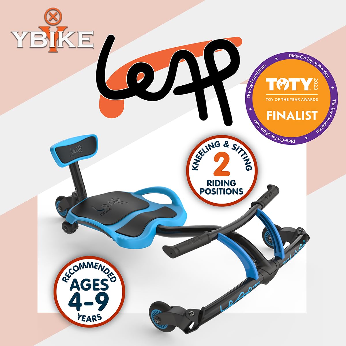 Ybike Leap Self Propelled Ride On Drifting Racer Riding Toy For Boys And Girls Ages 4 – 9 - Blue