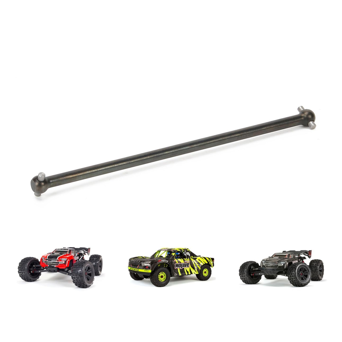 RCAWD Center Driveshaft Dogbone 135mm #45 Steel AR310460 ARAC4033 for Arrma Kraton Mojave Talion 6S BLX Upgrade Parts (Black)