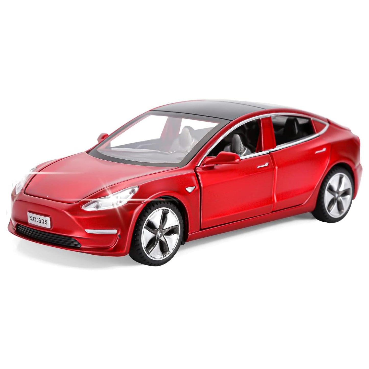 Toy Car Model 3 Diecast Metal Model Cars Pull Back car for Boys and Girls Age 3 - 12 Years Old (Red)