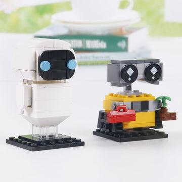 STMIGAIBLOCKS Wall-e and Eve Building Blocks Set, 8.66"x5.9"x1.77", Plastic, Unique Minifigures, Creative Gift for Kids and Adults