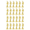 24Pcs Gold Brass Trumpet Ornament Decoration - Golden Plastic Trumpet Diy Scene Decoration Music