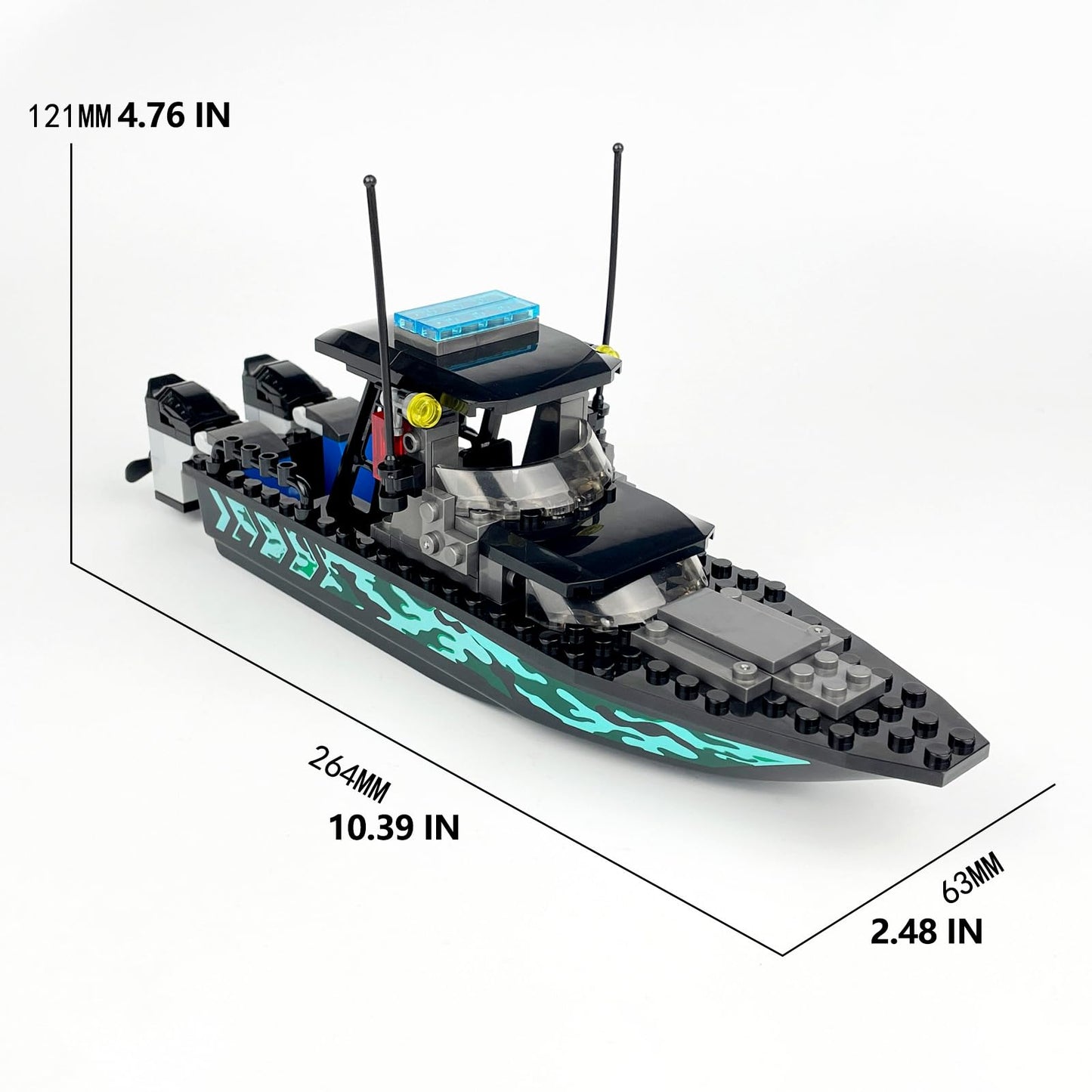 Podafu City Coast Guard Boat And Ships Building Blocks Sets, Police Boat, Rescue Boat, Guard Boat, Patrol Boats, Fishing Boat An