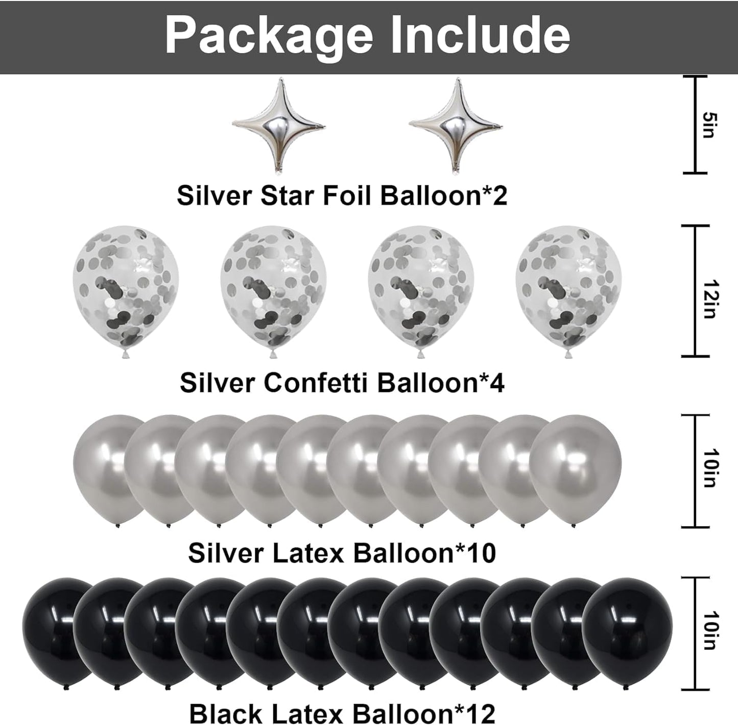 Naninuneno 71St Black Silver Birthday Party Decorations For Boys Girls, Happy 71 Birthday Party Supplies With Black Happy Birthd