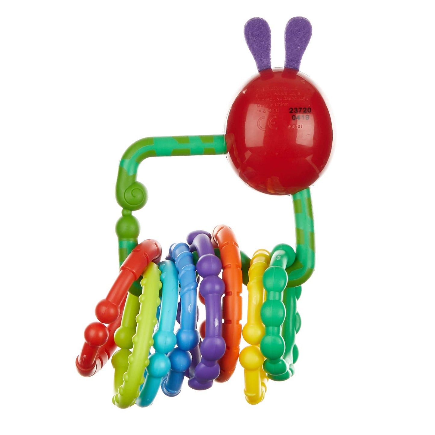 World Of Eric Carle, The Very Hungry Caterpillar Rattle Teether With Links