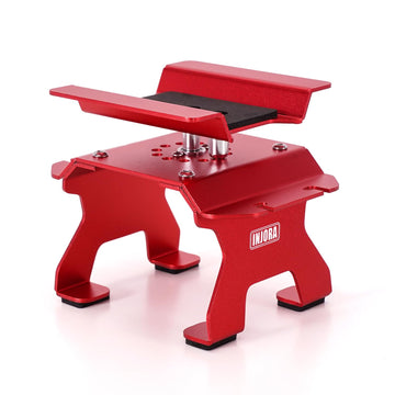 INJORA Aluminum 80g RC Car Stand with Shock Holder for 1/24 1/18 RC Crawler Upgrade(Red)