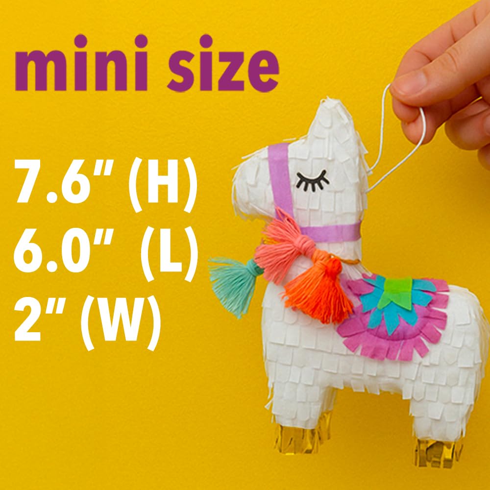 GIFTEXPRESS 6-Pack 8x6 Mini Llama Pinatas- Small Birthday Party Favors, Cinco de Mayo, Fiesta, Gender Reveal, Taco Tuesday, Tabl