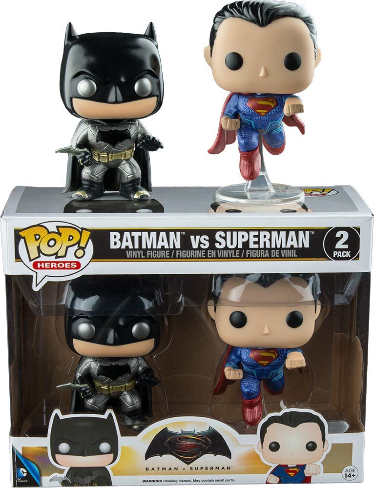 Funko Dc Heroes Batman Vs. Superman Metallic 2-Pack Pop Vinyl Set