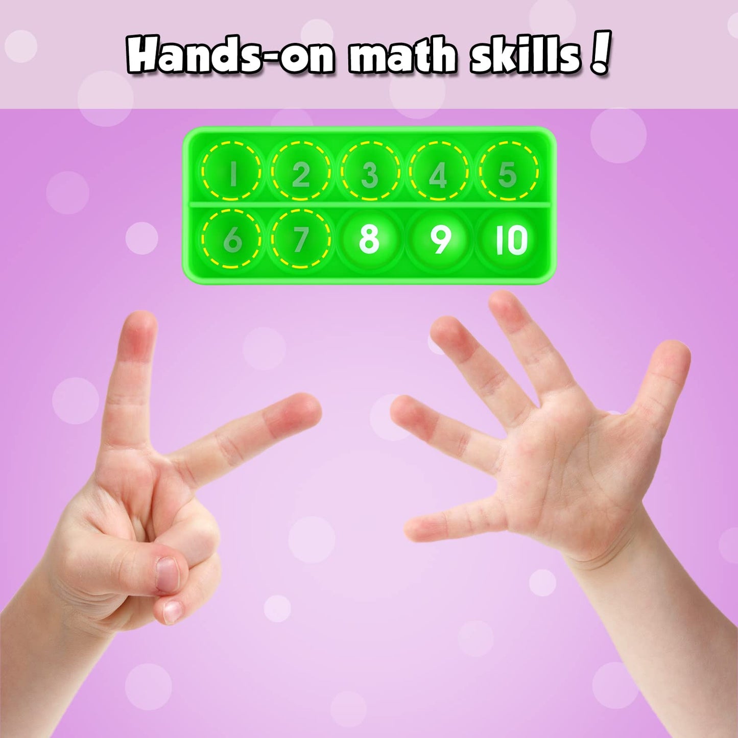 Aizweb Ten-Frame Counting Toys,Math Manipulative For Elementary,Number Math Games, Montessori Educational Toy For Preschool Kindergarten Classroom Learning Activities Kids 3 4 5 Year Old