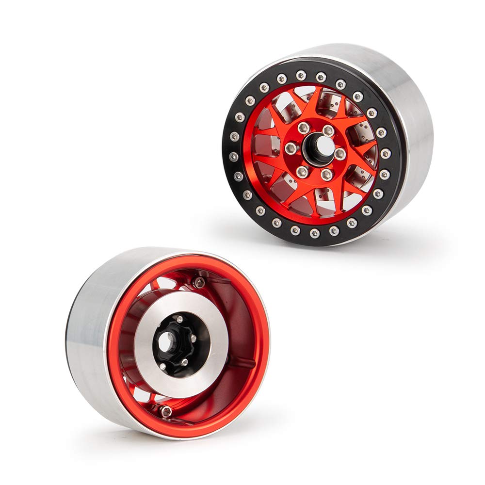 Que-T 4Pcs Heavy Duty Wheel Weights For 1/10 Rc 1.9'' Beadlock Rims Crawler