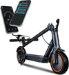 Electric Scooter For Adults, 8.5 '' Solid Tires, 17-20 Mph, 350W Motor, Max 20 Miles Long Range, Folding E-Scooter With Dual Bra