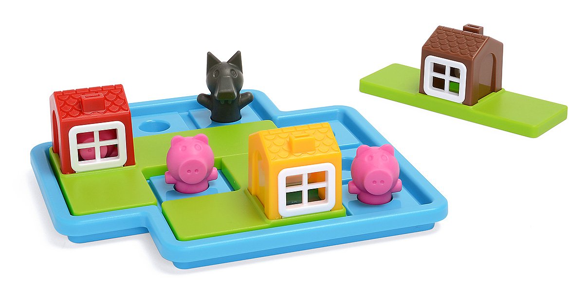 Smartgames Three Little Piggies - Deluxe Cognitive Skill-Building Puzzle Game Featuring 48 Playful Challenges For Ages 3+