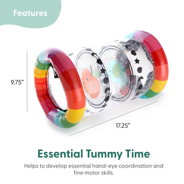 The Peanutshell Inflatable Tummy Time Roller - Crawling Toys for Babies, Soft & Supportive Baby Tummy Time Roller, Water-Friendl