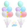 2 Set Pastel Birthday Decorations Rainbow Party Table Balloons Centerpiece Stand Kit For Girls Baby Shower Wedding Prom Graduation Table Decorations