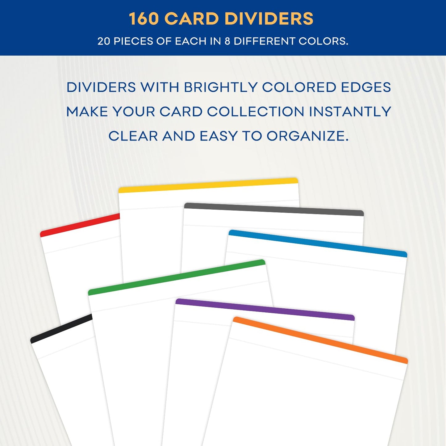 Trading Card Dividers, Card Dividers For Storage Boxes, Card Box Dividers For Mtg Tcg Baseball Sports Card, 160