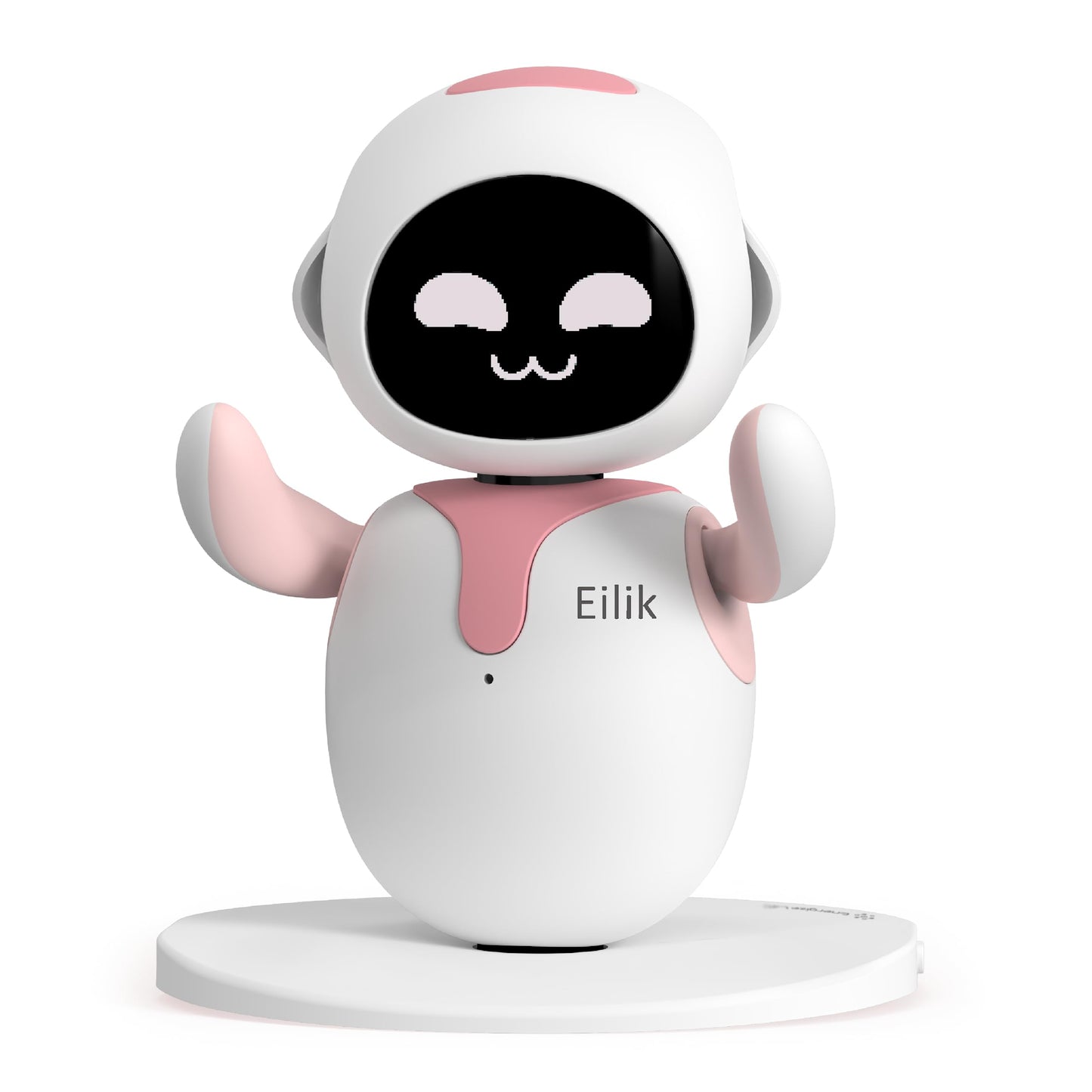 ENERGIZE LAB Eilik Pink Interactive Robot Pets - Cute Touch Toys with Emotions, Mini-Games, Perfect Gift for Kids
