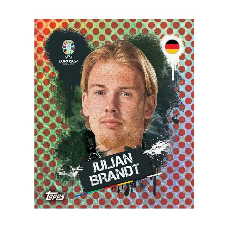 Topps Official Euro 2024 Sticker Collection - Mega Eco Box - Contains 87 Euro 2024 Stickers, 2 Parallel Stickers Plus 1 Gold Signature Series Sticker.