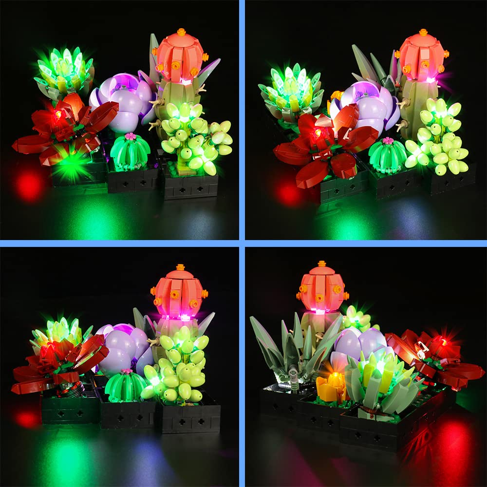 Vonado Light Set For Lego Succulents & Botanical Plants, Adults & Kids Compatible, No Lego Models