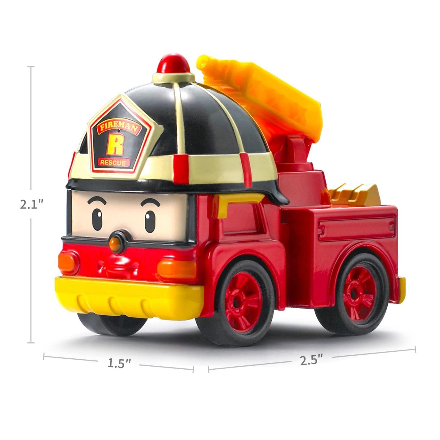 Robocar Poli Toys, ROY DIE-CAST Metal Toy Cars, Fire Truck Toys,Toddler Cartoon Emergency Vehicle Playset, Rescue Vehicles Toys