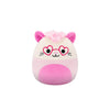 Squishmallows Original 5in Chambless Pink Opossum Plush with Heart Glasses - Model SQVA01458, Soft Polyester Toy