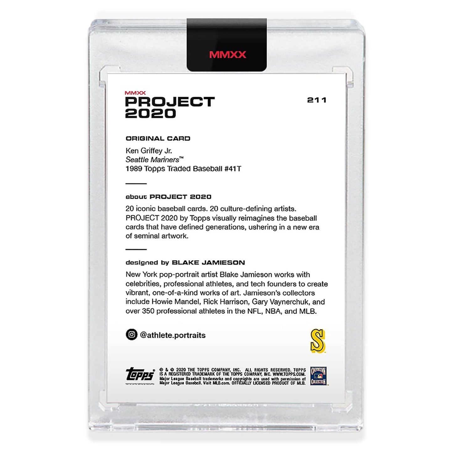 Topps Project 2020 Card 211-1989 Ken Griffey Jr. by Blake Jamieson