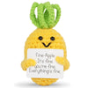 Dafuriet Mini Funny Positive Potato, 3 Inch Knitted Wool Doll With Positive Card For Cheer Up Gifts And Party Decorations, Cute Wool Positive Potato Crochet Doll For Birthday Gifts (Pineapple)