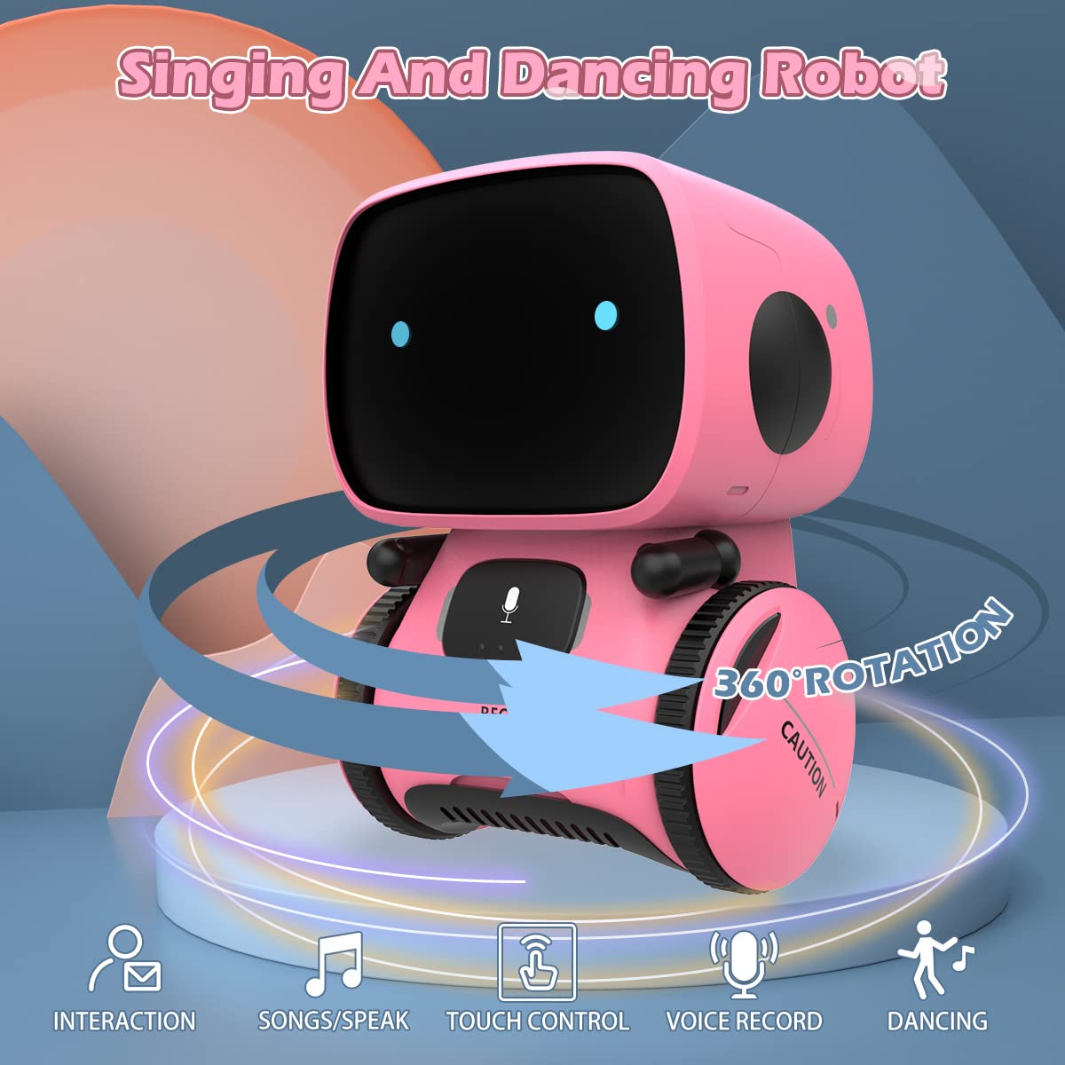 KaeKid Robots for Girls 3-5, Interactive Smart Robotic with Touch Sensor, Voice Control, Speech Recognition, Singing, Dancing, R
