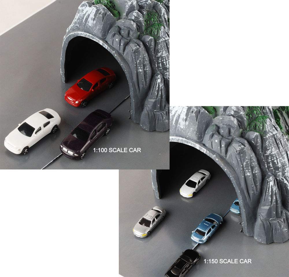 Nwfashion Model Scenery 1:160 Scale N Gauge Plastic Rockery Tunnel Track Train Accessories Toy (2Pcs)