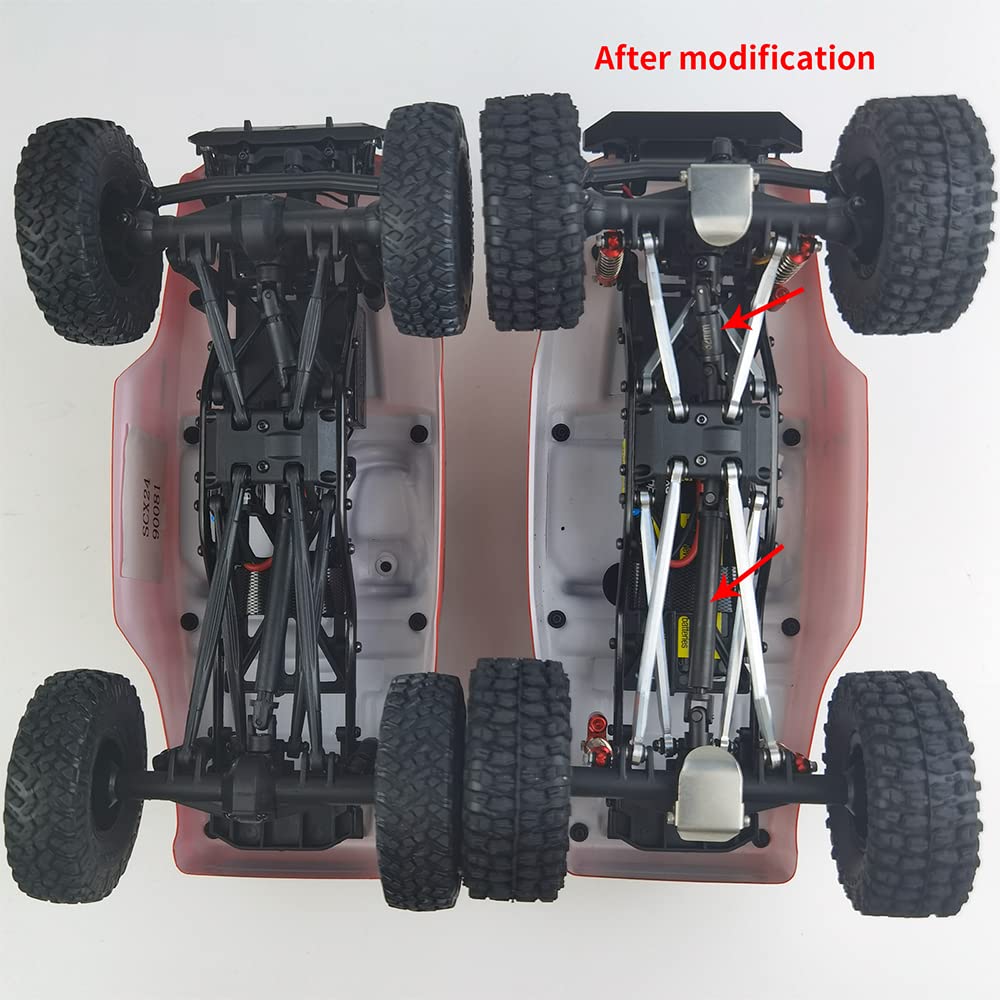 Steel Drive Shaft Cvd 64+32Mm Transmission Shaft Upgrades For 1:24Th Axial Scx24 90081 Axi00001 Axi00002 Rc Crawler Car Accessor