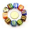 SmartDealsPro 10-Pack D6 Six Sided 16mm Dice Die for DND, MTG, RPG, Tenzi, Yahtze, Bunco, Table Borad Games, Math Teaching (Colo