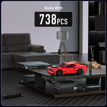 Mould King Challenger Hellcat Super Car Model Building Toys - Pull Back Toy Cars (738 Pcs) For Adults & Kids 8+