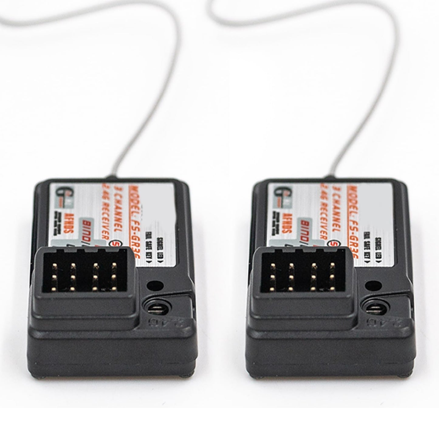 Sunydog Rc Receiver,2Pcs Fs-Gr3E Afhds 2.4G 3Ch Receiver For Fs-Gt2 Fs-Gt2B Fs-Gt3B Fs-Gt3C Fz-It4S Rc Car Boat