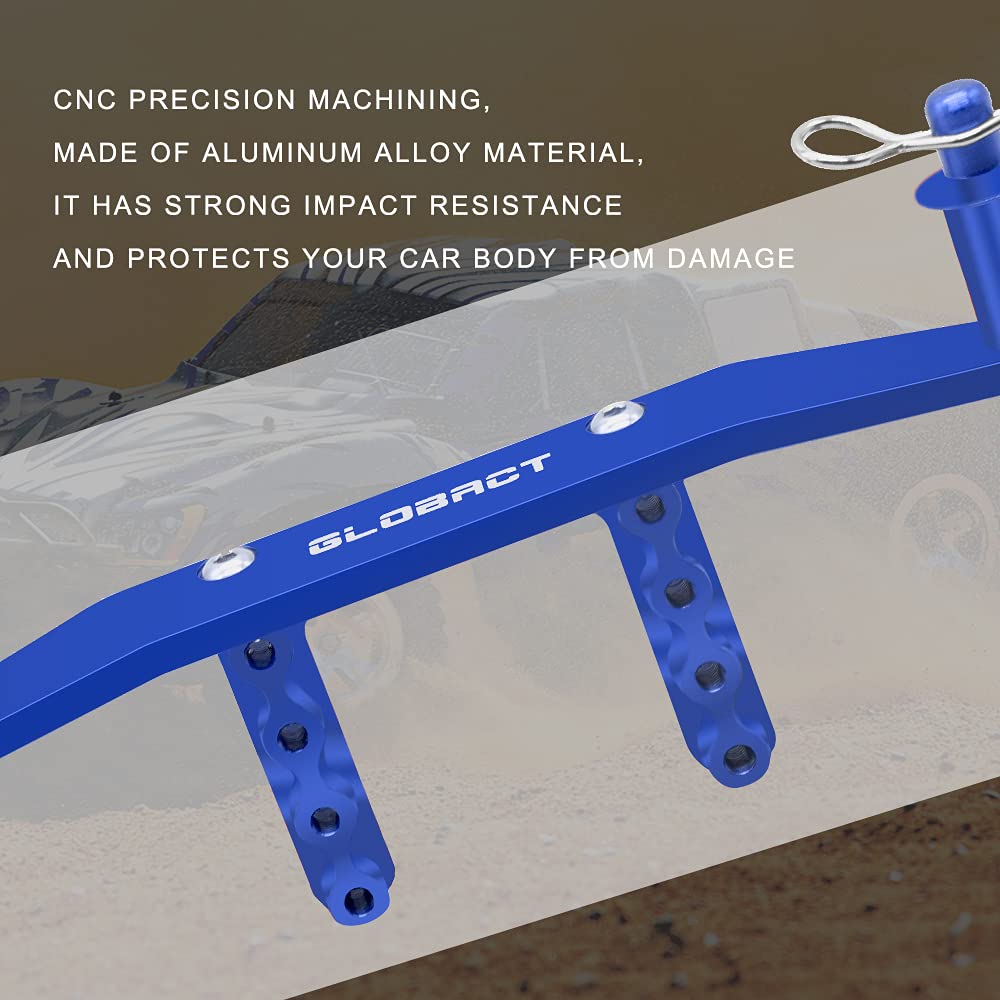Aluminum Front & Rear Body Mounts with Body Posts Upgrade Parts for 1/10 Slash 2WD Rustler Stampede VXL Replaces #1914R Blue